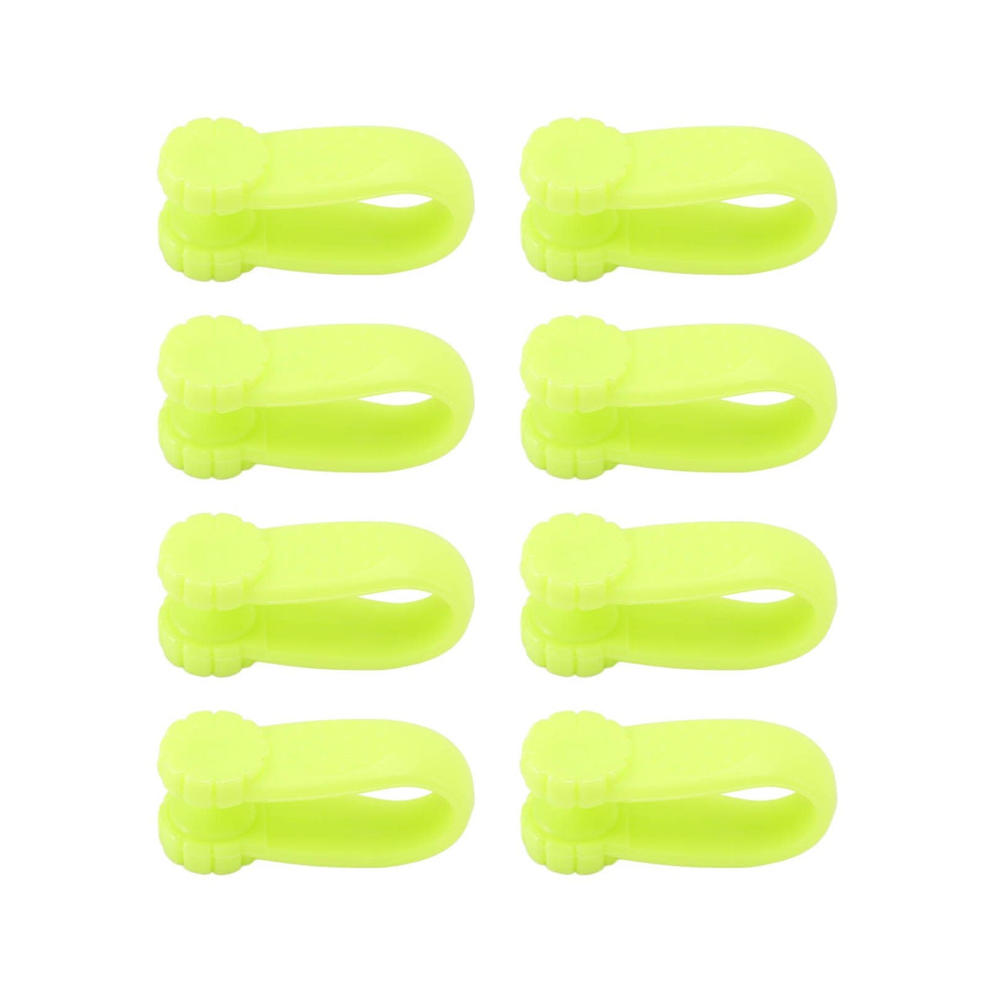8PCS Hand Pressure Point Tool Plastic Hand Acupressure Clip for Between Thumb and Index Migraine Headache Relief Green