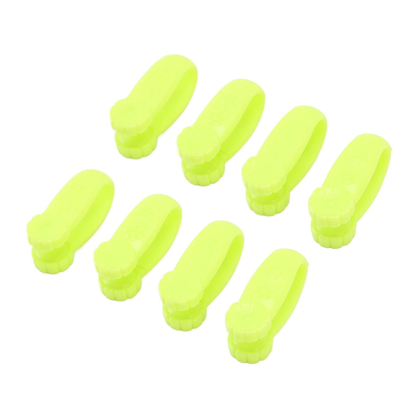 8PCS Hand Pressure Point Tool Plastic Hand Acupressure Clip for Between Thumb and Index Migraine Headache Relief Green