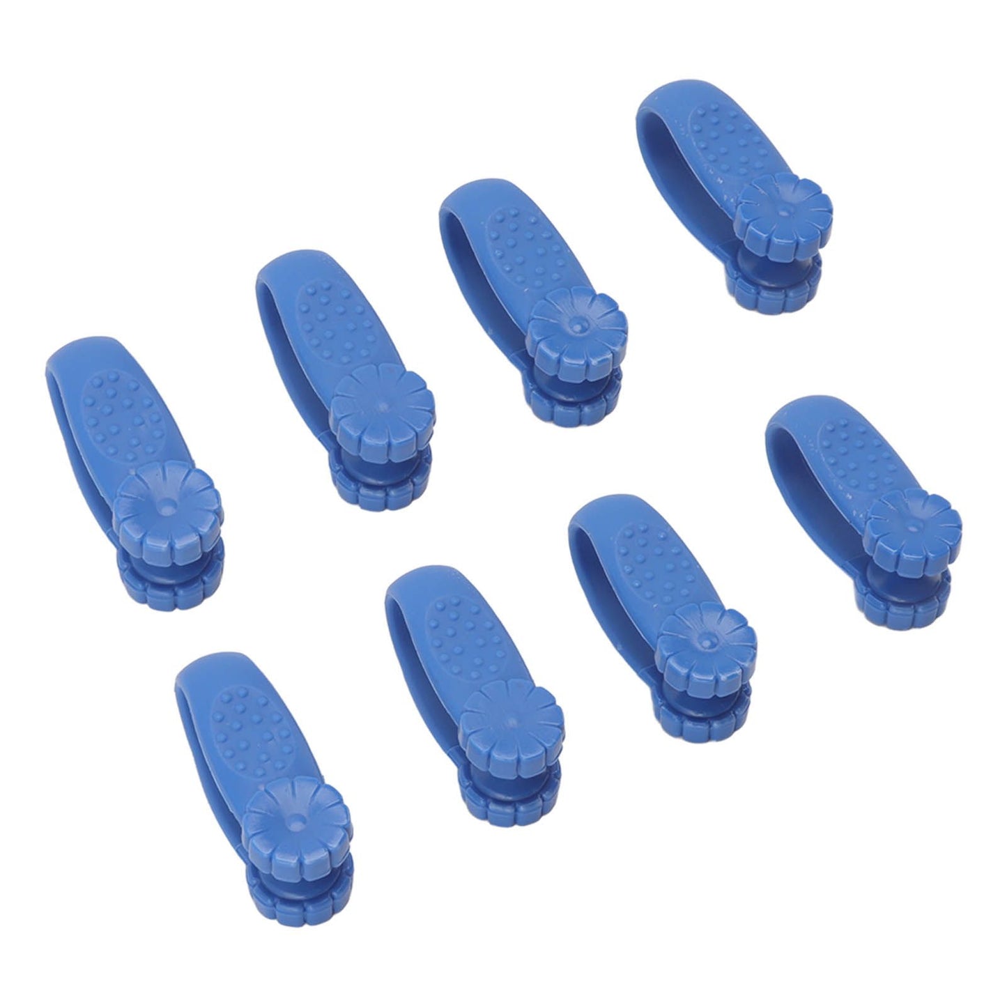 8PCS Hand Pressure Point Tool Plastic Hand Acupressure Clip for Between Thumb and Index Migraine Headache Relief Blue