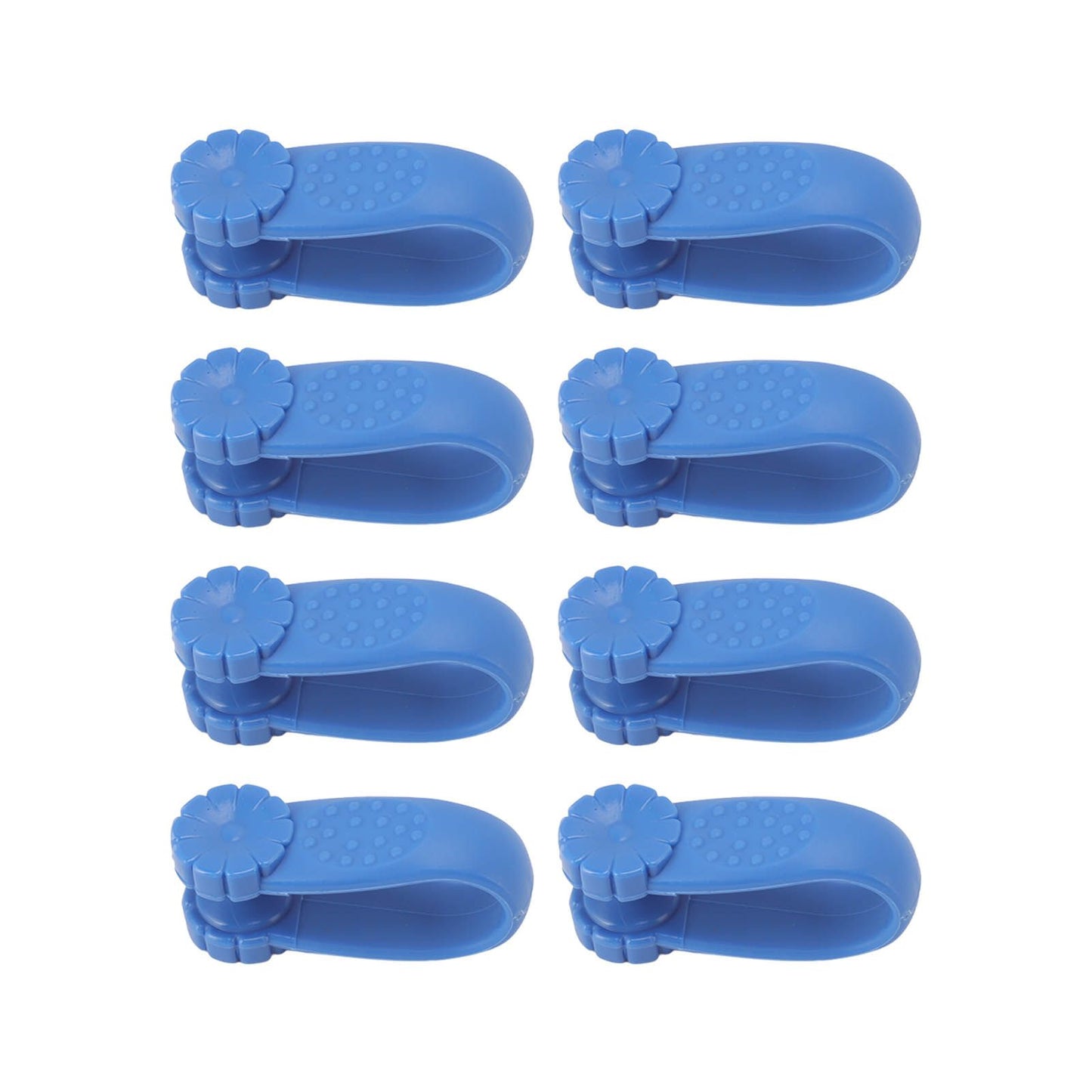 8PCS Hand Pressure Point Tool Plastic Hand Acupressure Clip for Between Thumb and Index Migraine Headache Relief Blue