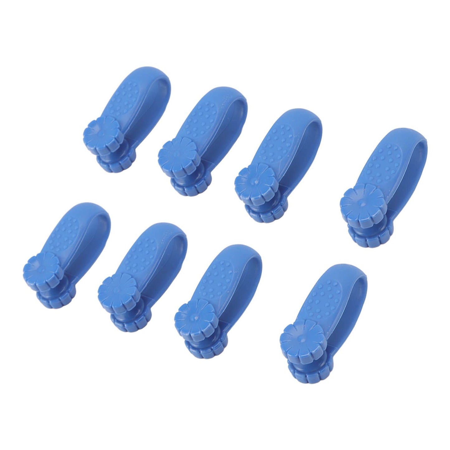 8PCS Hand Pressure Point Tool Plastic Hand Acupressure Clip for Between Thumb and Index Migraine Headache Relief Blue