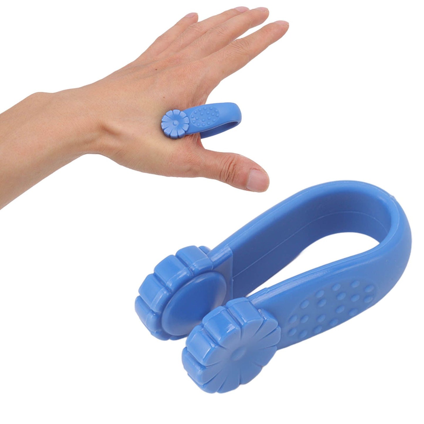 8PCS Hand Pressure Point Tool Plastic Hand Acupressure Clip for Between Thumb and Index Migraine Headache Relief Blue