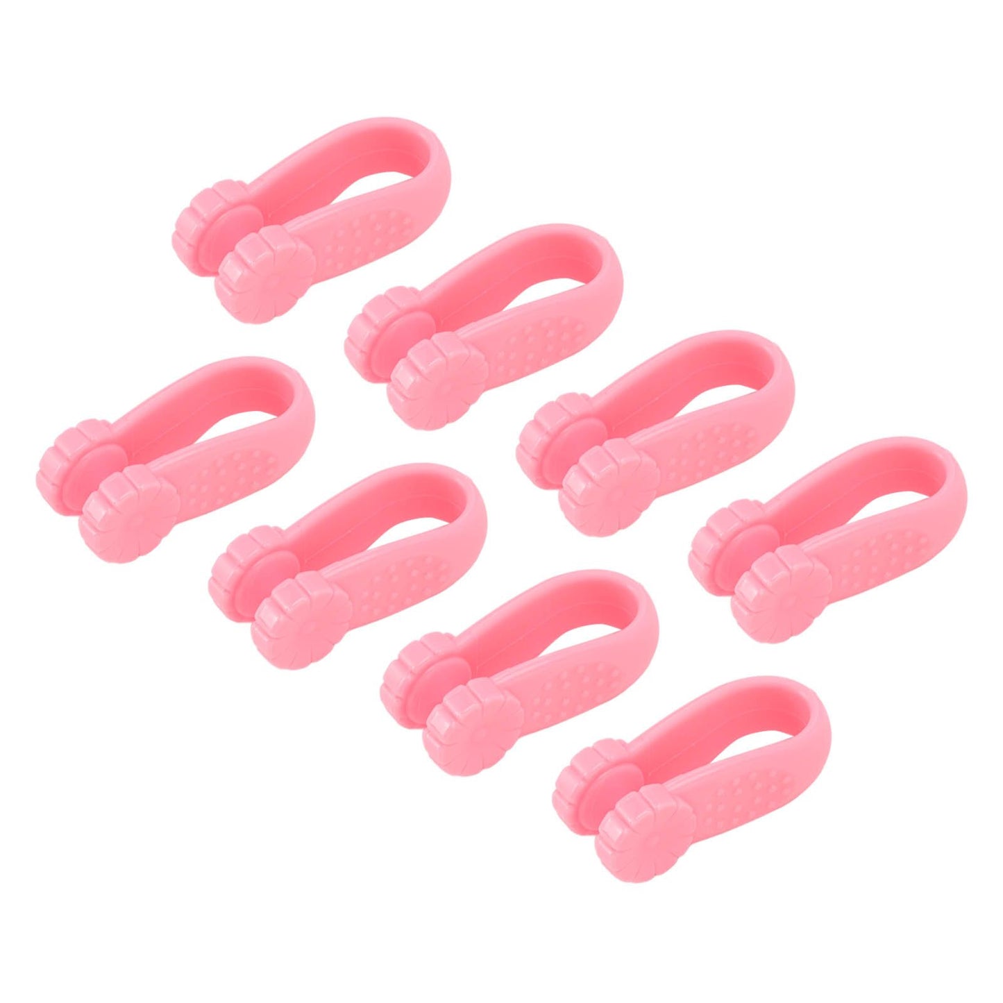 8PCS Hand Pressure Point Tool Plastic Hand Acupressure Clip for Between Thumb and Index Migraine Headache Relief Pink