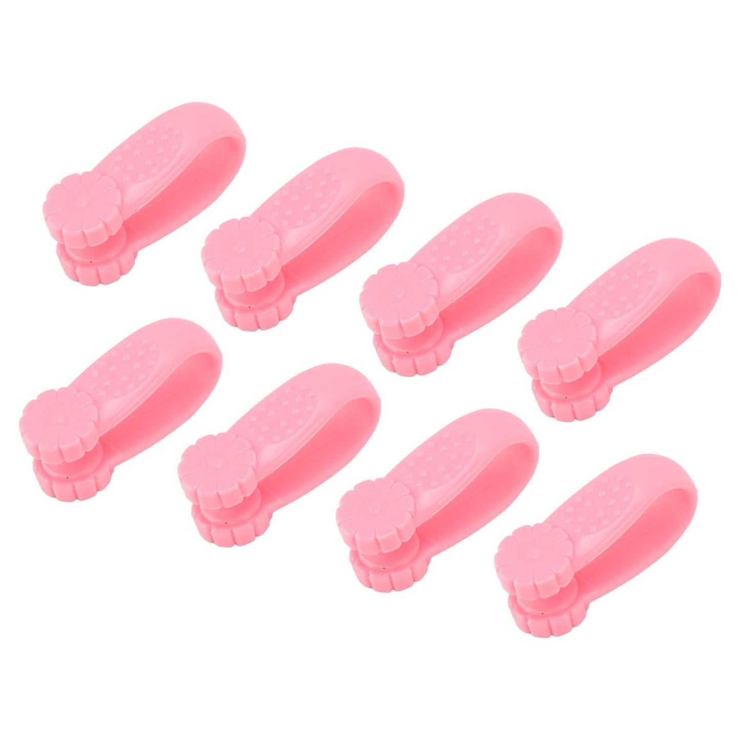 8PCS Hand Pressure Point Tool Plastic Hand Acupressure Clip for Between Thumb and Index Migraine Headache Relief Pink