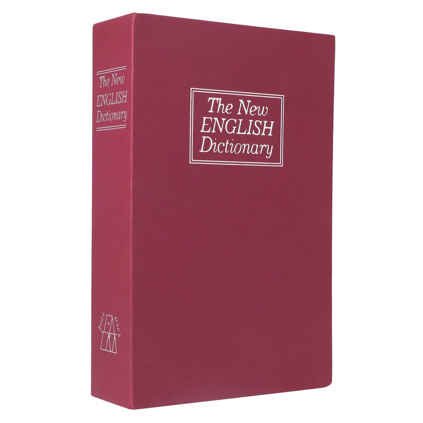 Diversion Book Safe Imitation Books Realistic Stainless Steel Liner Portable Book Safe Storage Box with Key Lock M Red