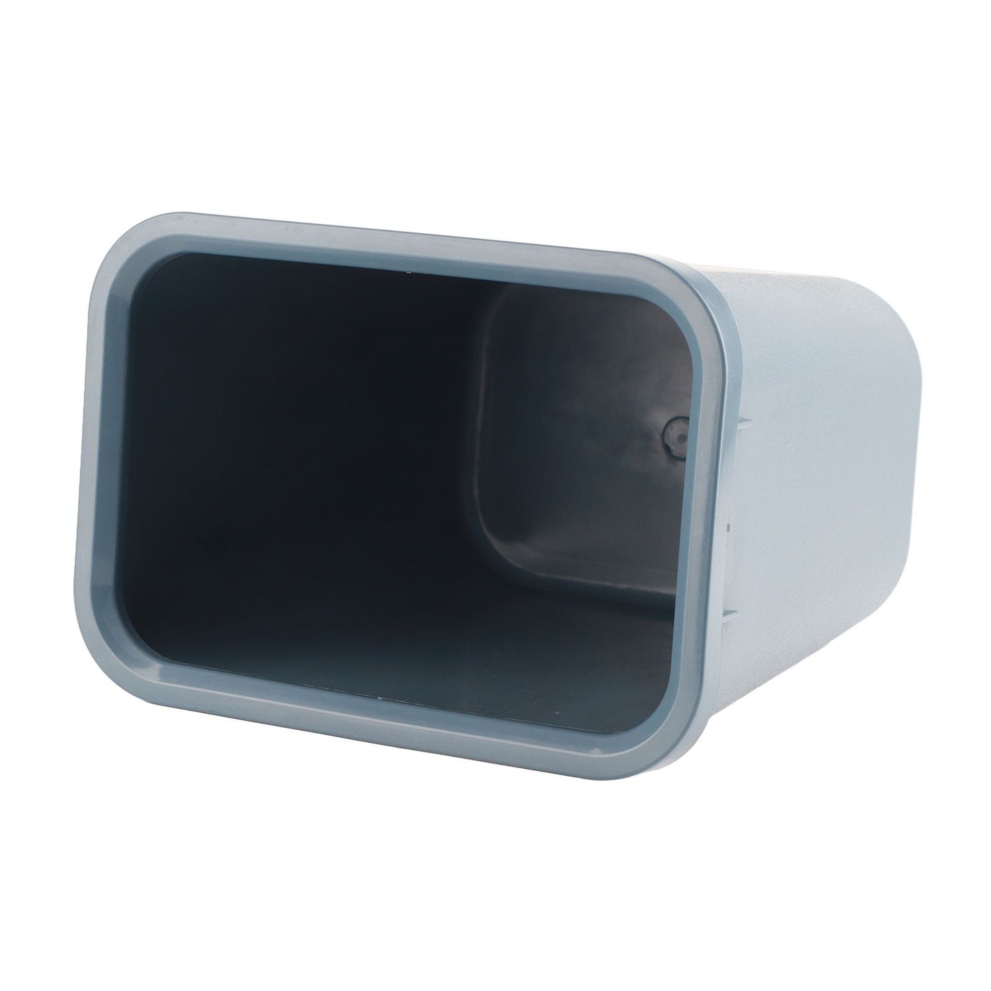 8L Rectangle Waste Bin Thicken Plastic Open Top Trash Can for Kitchen Bathroom Hotel Office Grey