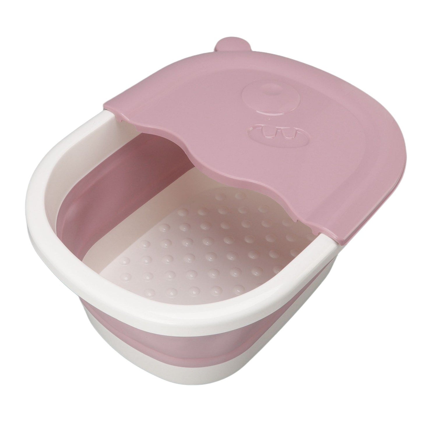 Foot Soaking Tub Foldable Foot Bath Foot Tub Bucket for Children Foot Bath Plastic Wash Bathtub Pink