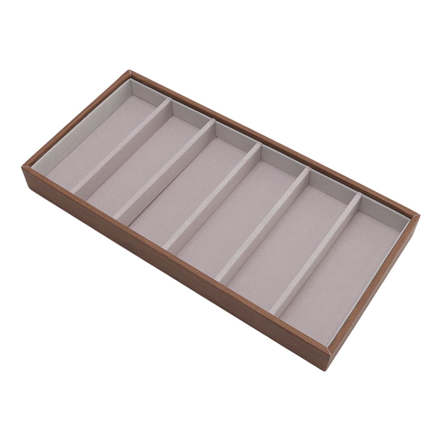 Eyeglass Display Organizer Wood Grain 6 Compartments Glasses Display Tray Sunglasses Storage Cases