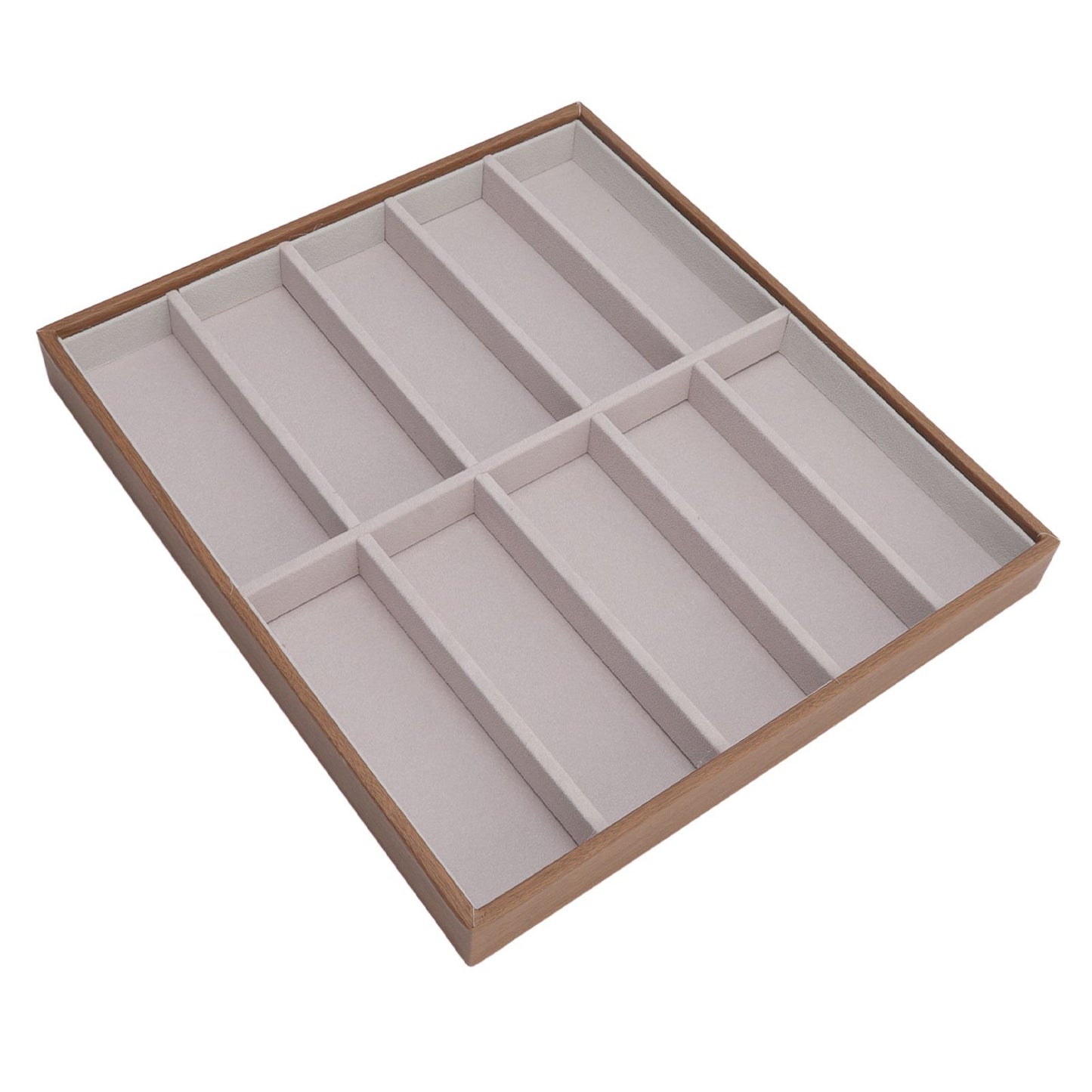 Sunglasses Display Tray PU Wood Grain Sunglasses Storage Case for Home Glasses Store 10 Grids