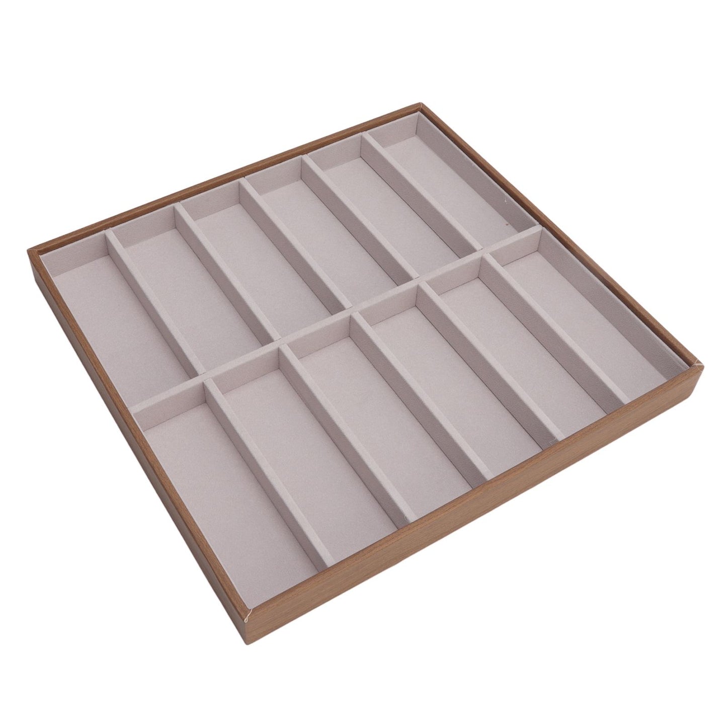 Sunglasses Display Tray PU Wood Grain Sunglasses Storage Case for Home Glasses Store 12 Grids