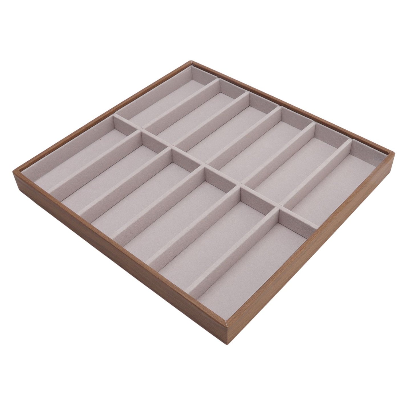 Sunglasses Display Tray PU Wood Grain Sunglasses Storage Case for Home Glasses Store 12 Grids