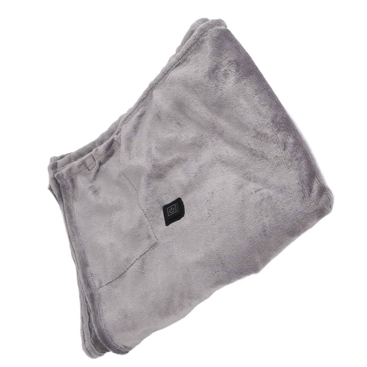 USB Heated Warm Shawl Lightweight Coral Flannel Electric Shoulder Blanket for Winter Light Gray