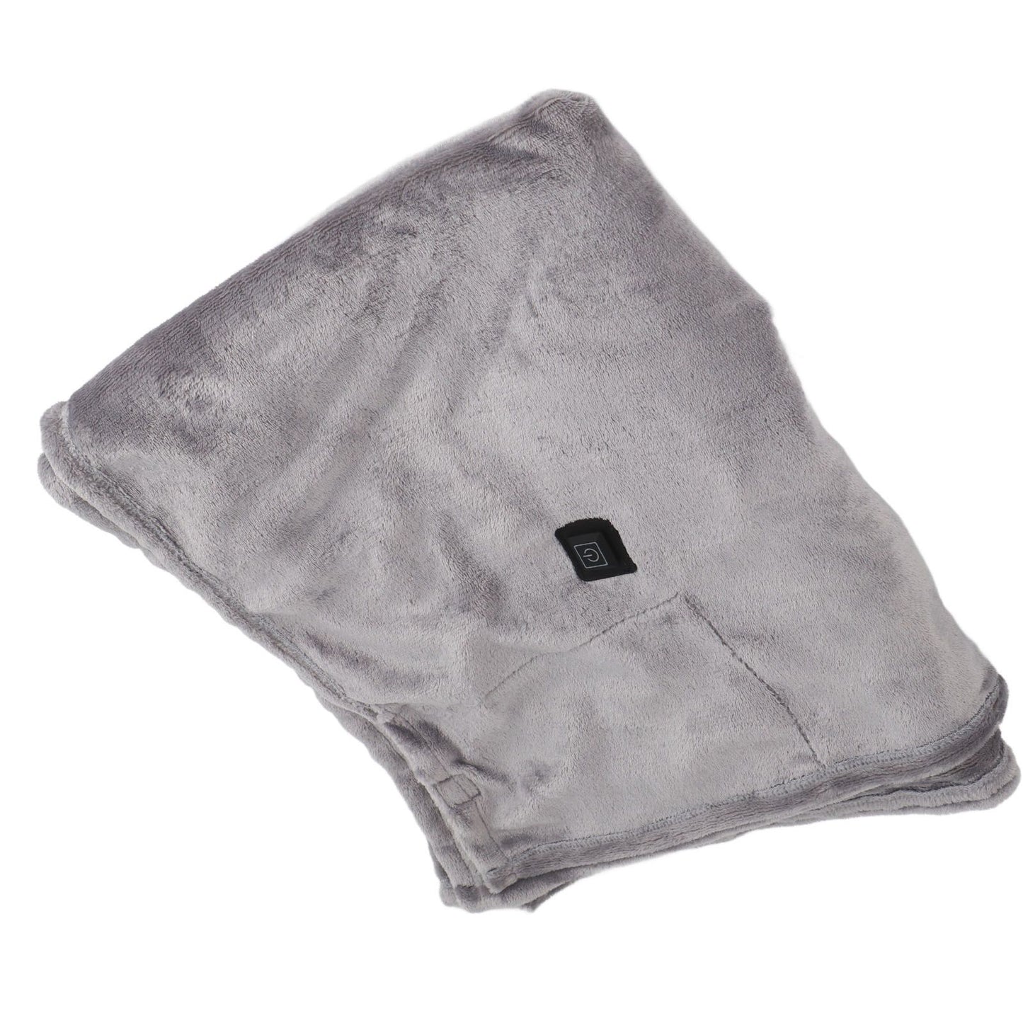 USB Heated Warm Shawl Lightweight Coral Flannel Electric Shoulder Blanket for Winter Light Gray