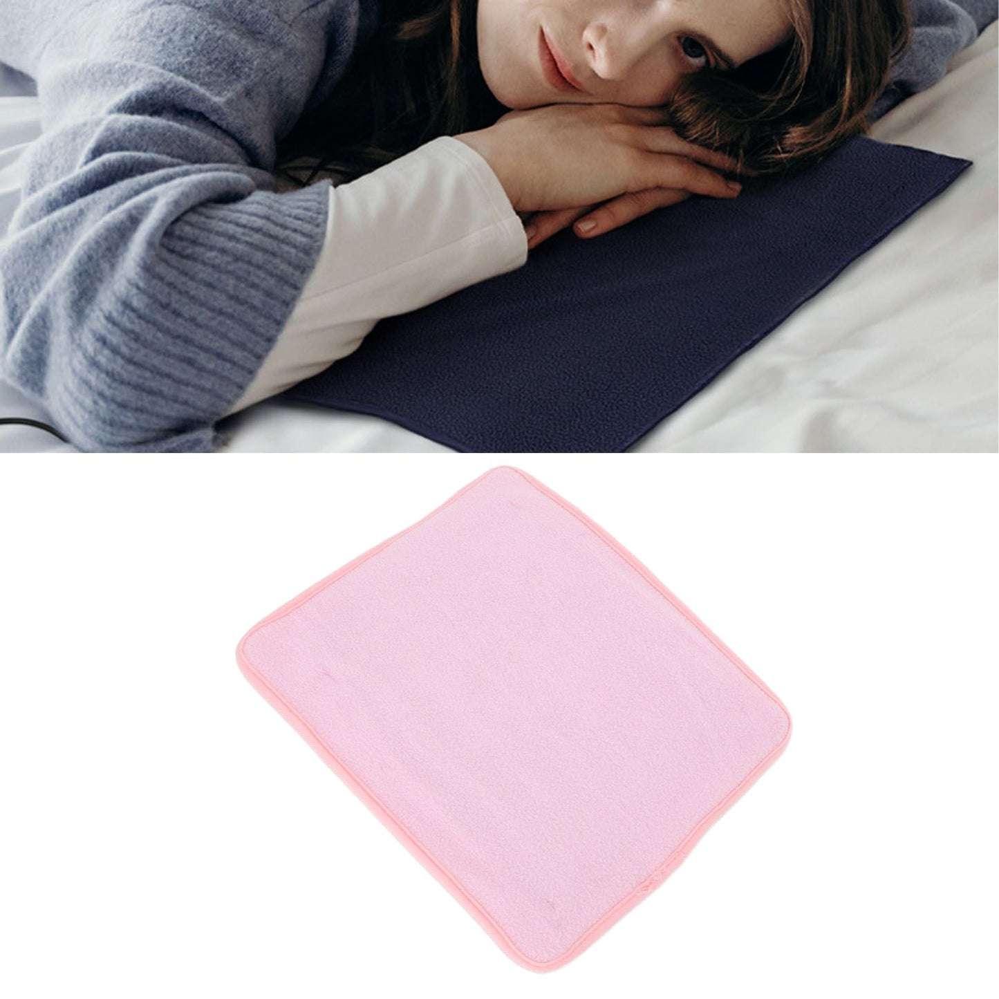 Portable USB Heating Pad Shoulder Neck Leg Waist Heating Pads with Multi Level Temperature Adjustment Timing Pink