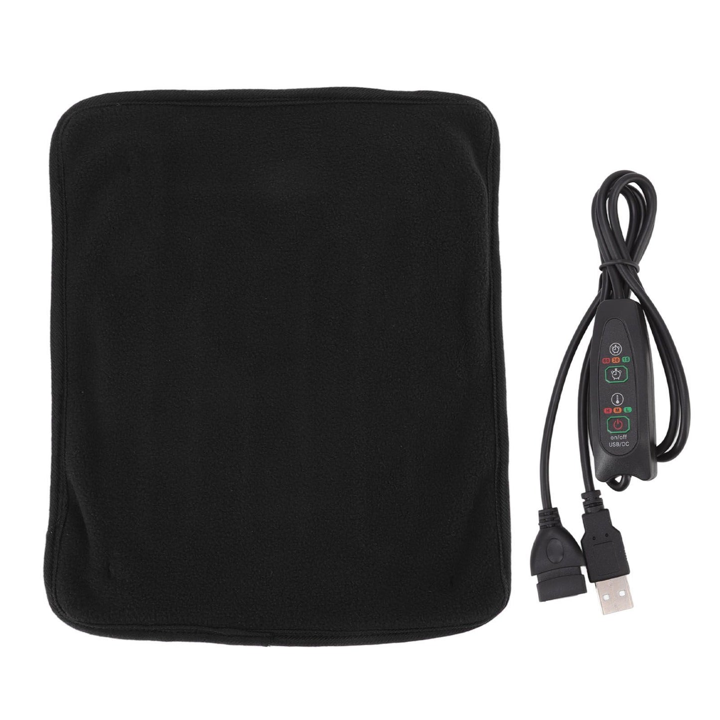 Portable USB Heating Pad Shoulder Neck Leg Waist Heating Pads with Multi Level Temperature Adjustment Timing Black