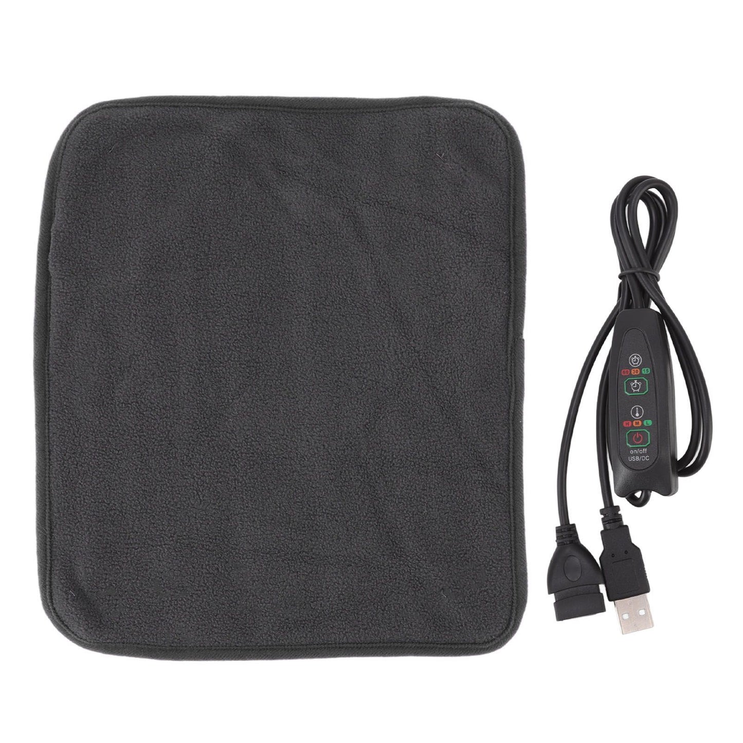Portable USB Heating Pad Shoulder Neck Leg Waist Heating Pads with Multi Level Temperature Adjustment Timing Dark Gray