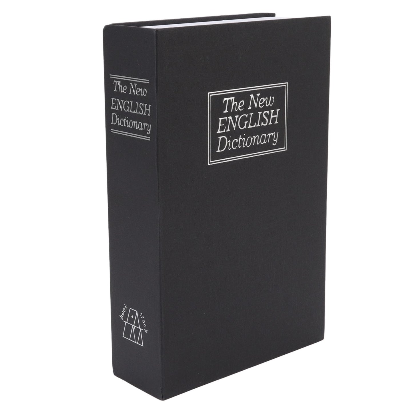 Dictionary Coin Piggy Bank Stainless Steel Realistic Lockable Book Safe Box with Key for Coin Storage Black