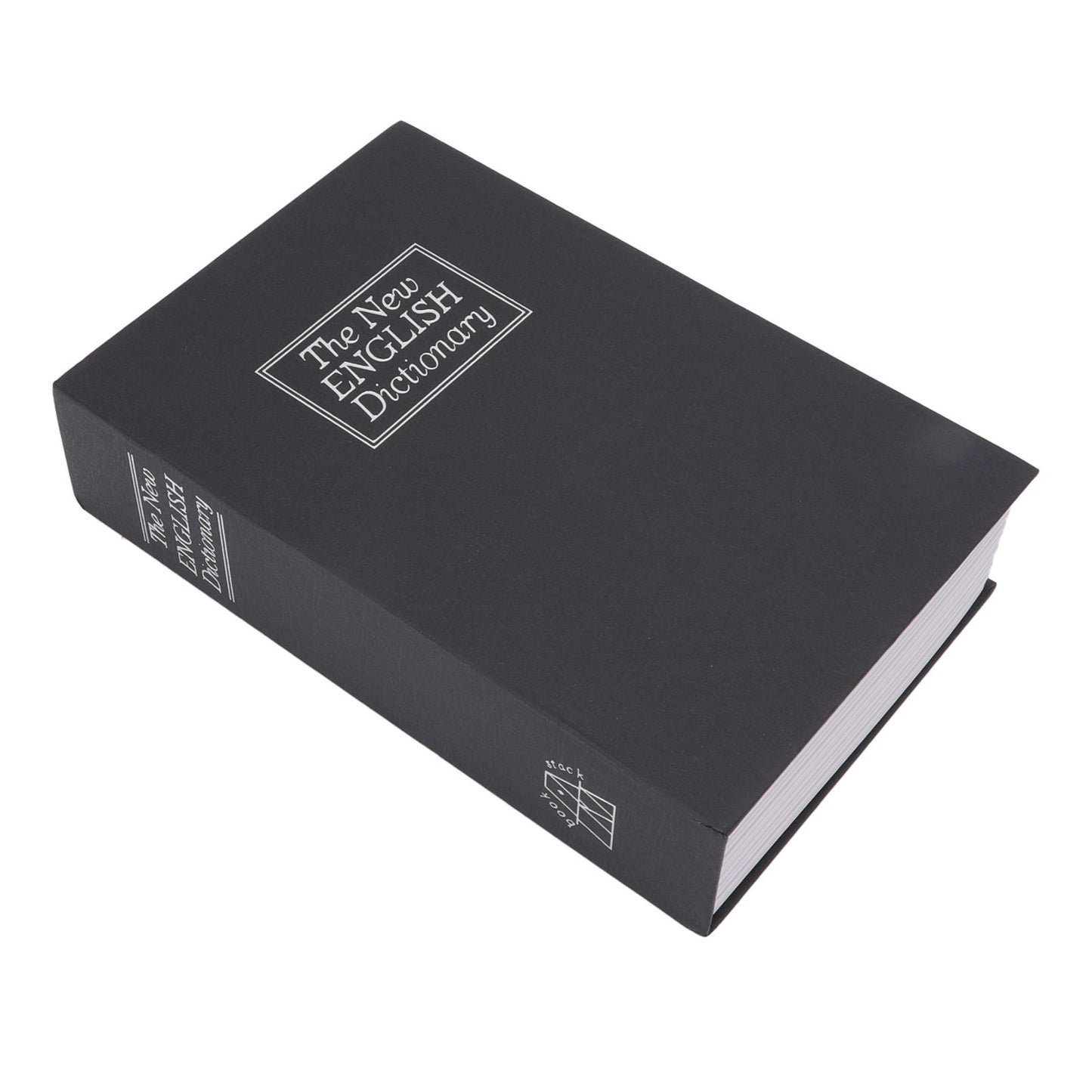 Dictionary Coin Piggy Bank Stainless Steel Realistic Lockable Book Safe Box with Key for Coin Storage Black