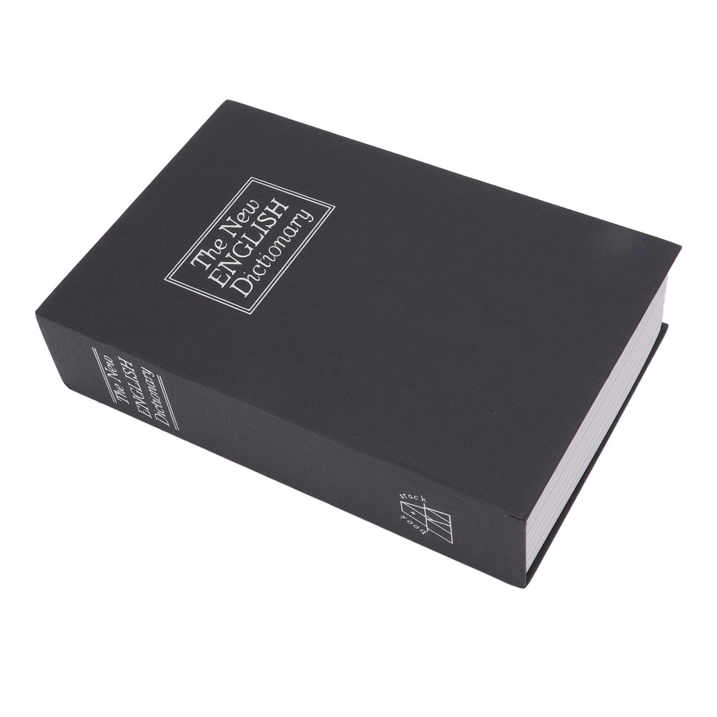 Dictionary Coin Piggy Bank Stainless Steel Realistic Lockable Book Safe Box with Key for Coin Storage Black