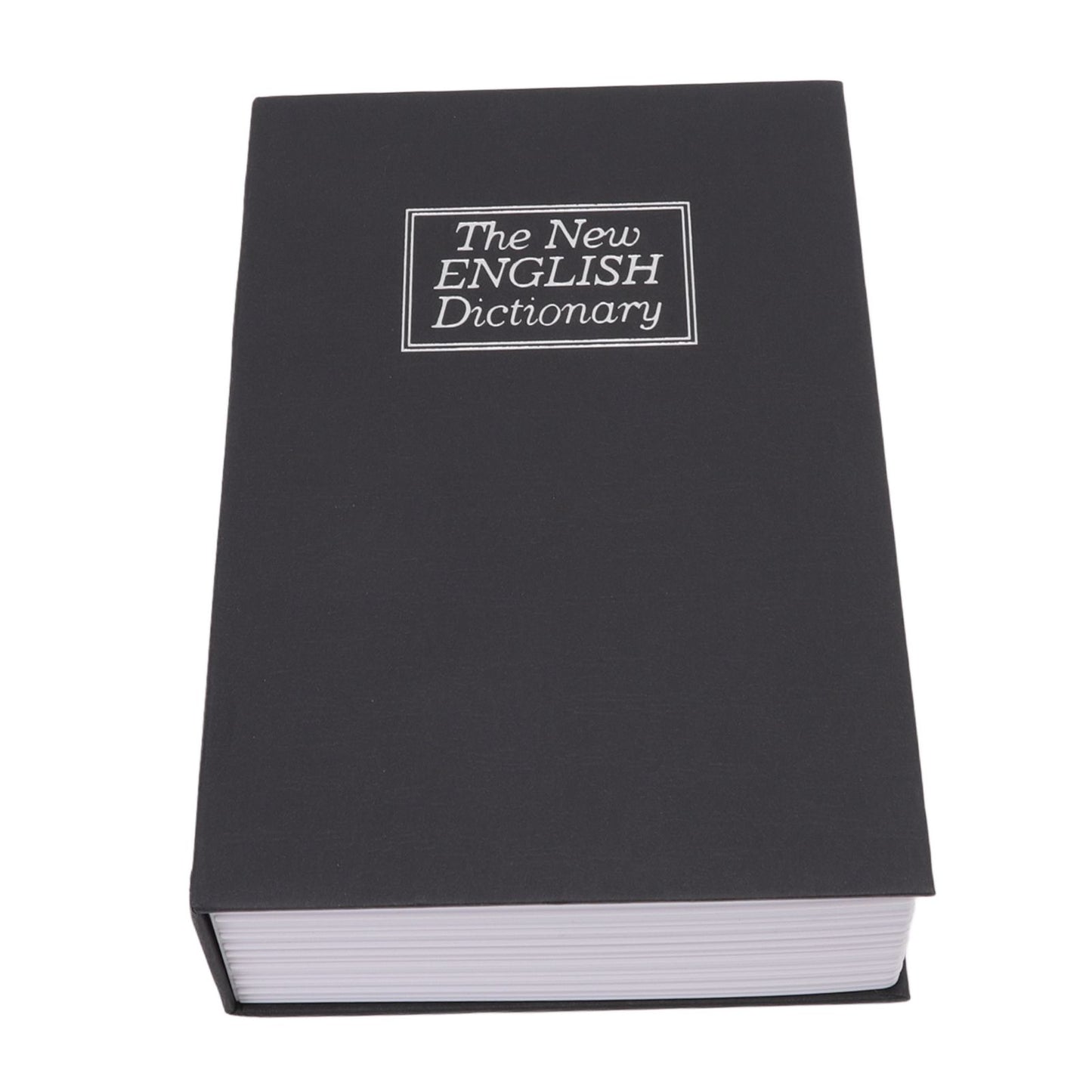 Dictionary Coin Piggy Bank Stainless Steel Realistic Lockable Book Safe Box with Key for Coin Storage Black