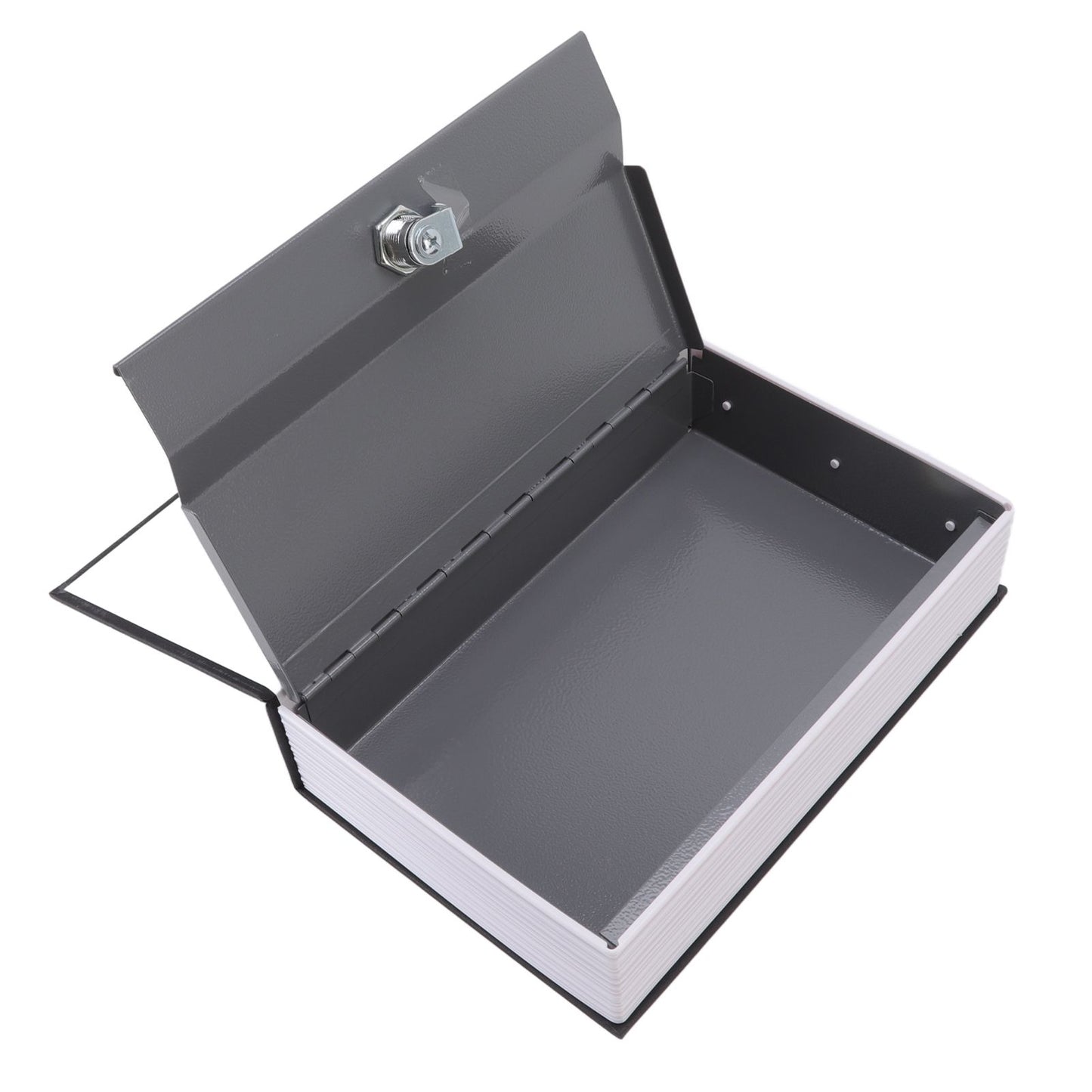 Dictionary Coin Piggy Bank Stainless Steel Realistic Lockable Book Safe Box with Key for Coin Storage Black