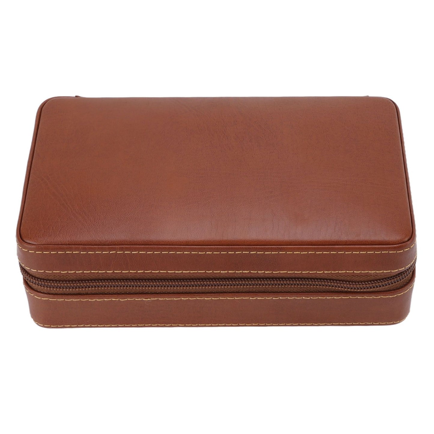 Cigar Humidor Case Brown Portable Cedarwood Lining Humidifier Travel Cigar Box With Storage Bag for Travel