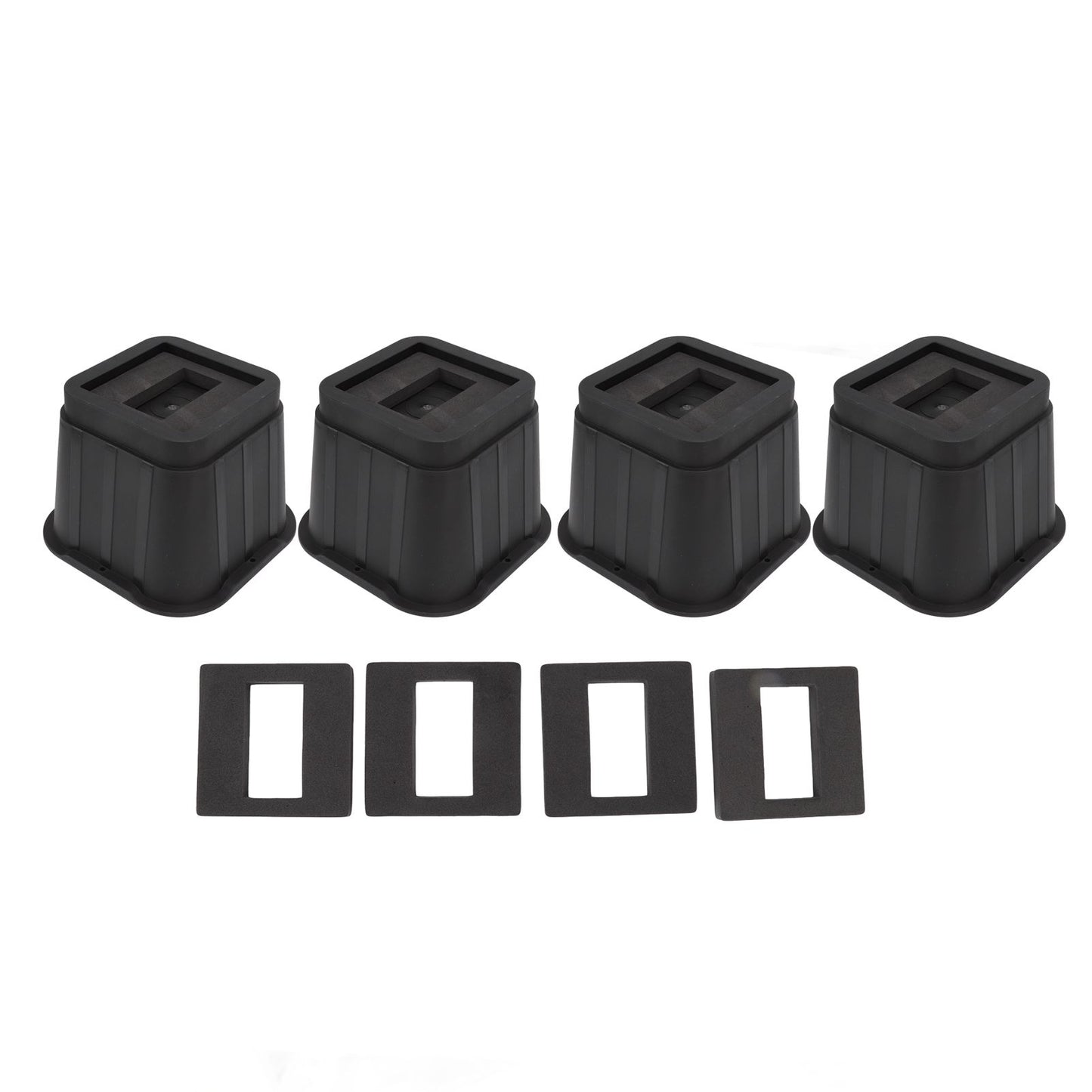 4 Sets Furniture Risers Rubber Antislip 4 Inch Bed Risers for Storage Desk Sofa Chair Washing Machine