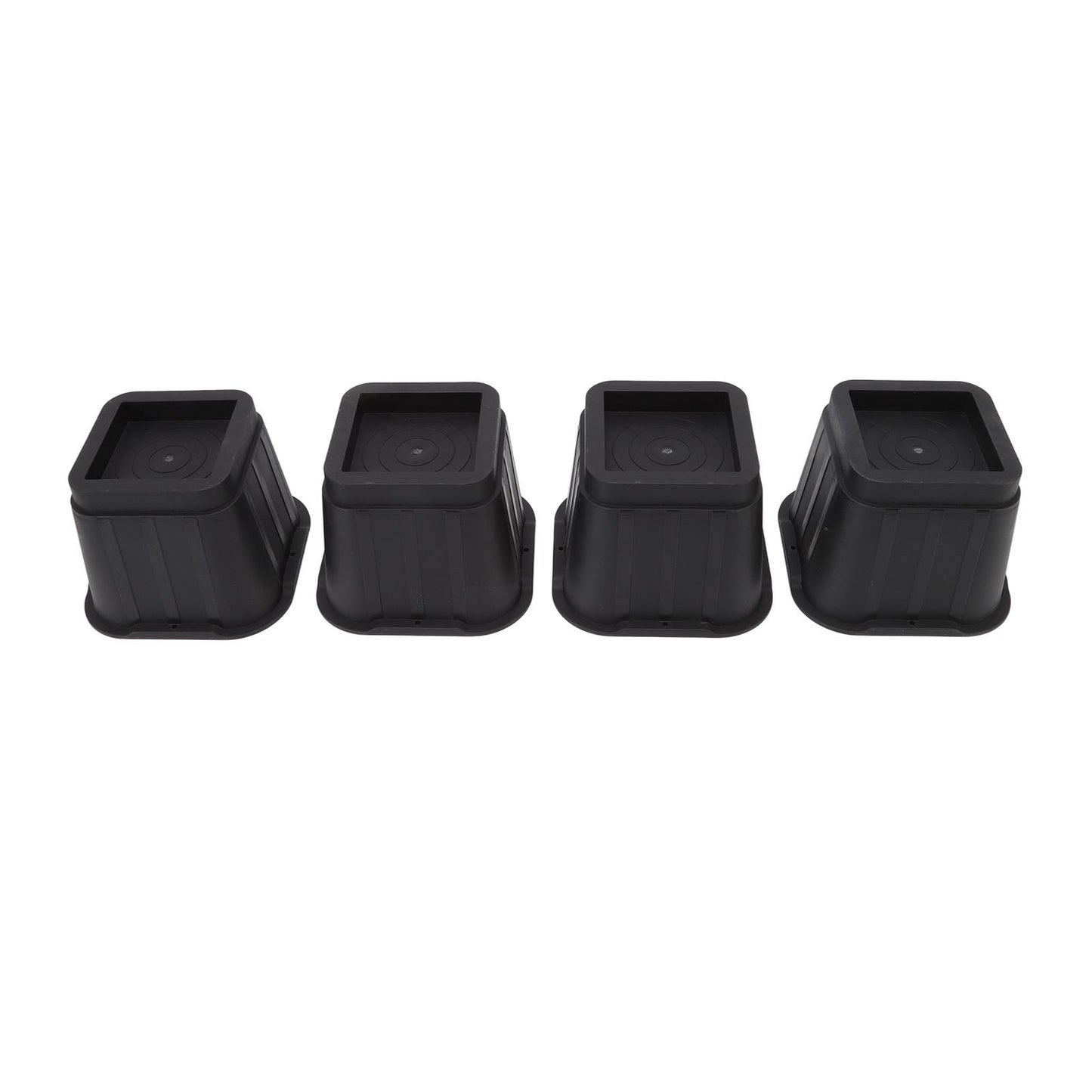 4 Sets Furniture Risers Rubber Antislip 4 Inch Bed Risers for Storage Desk Sofa Chair Washing Machine