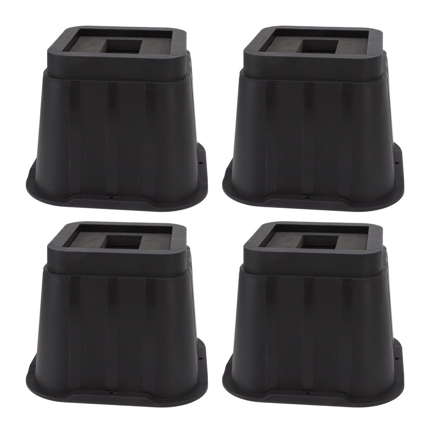 4 Sets Furniture Risers Rubber Antislip 4 Inch Bed Risers for Storage Desk Sofa Chair Washing Machine
