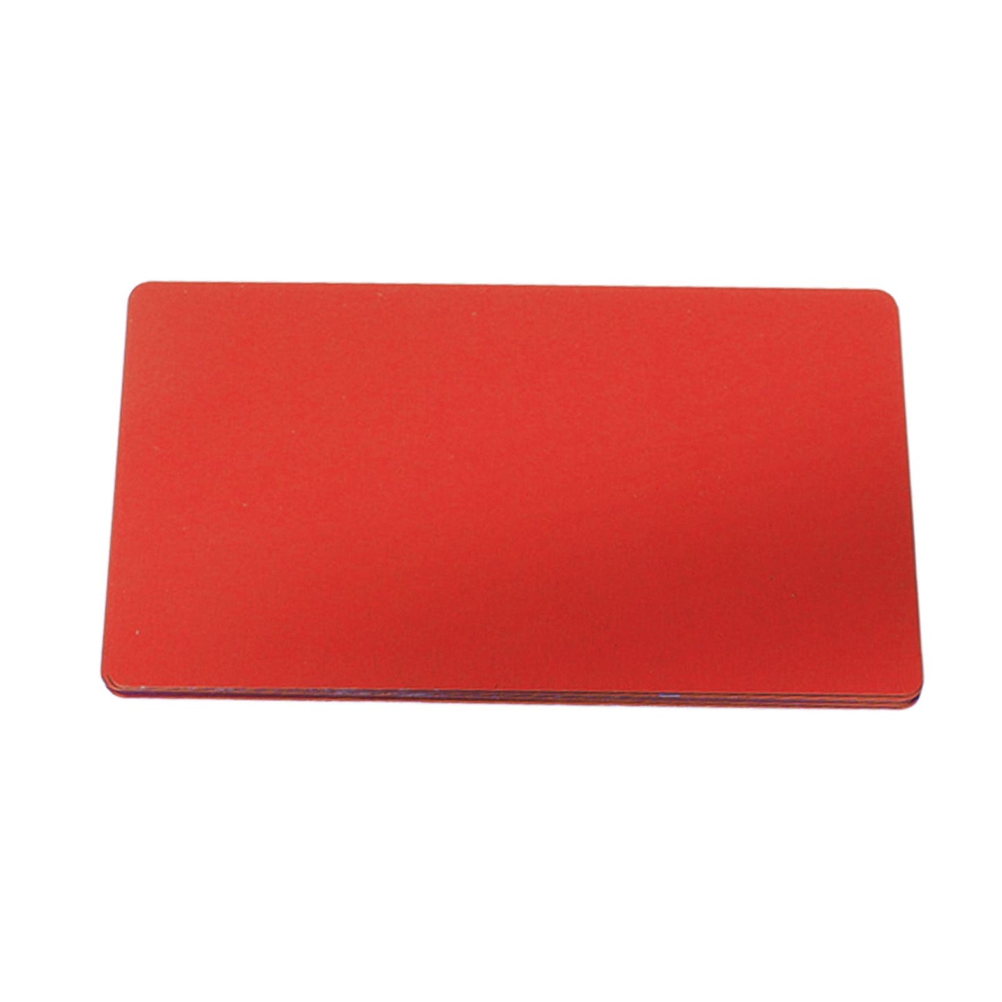 50PCS Business Name Card Laser Engraving Waterproof and Wear Resistant Aluminum Visiting Card for Company Red