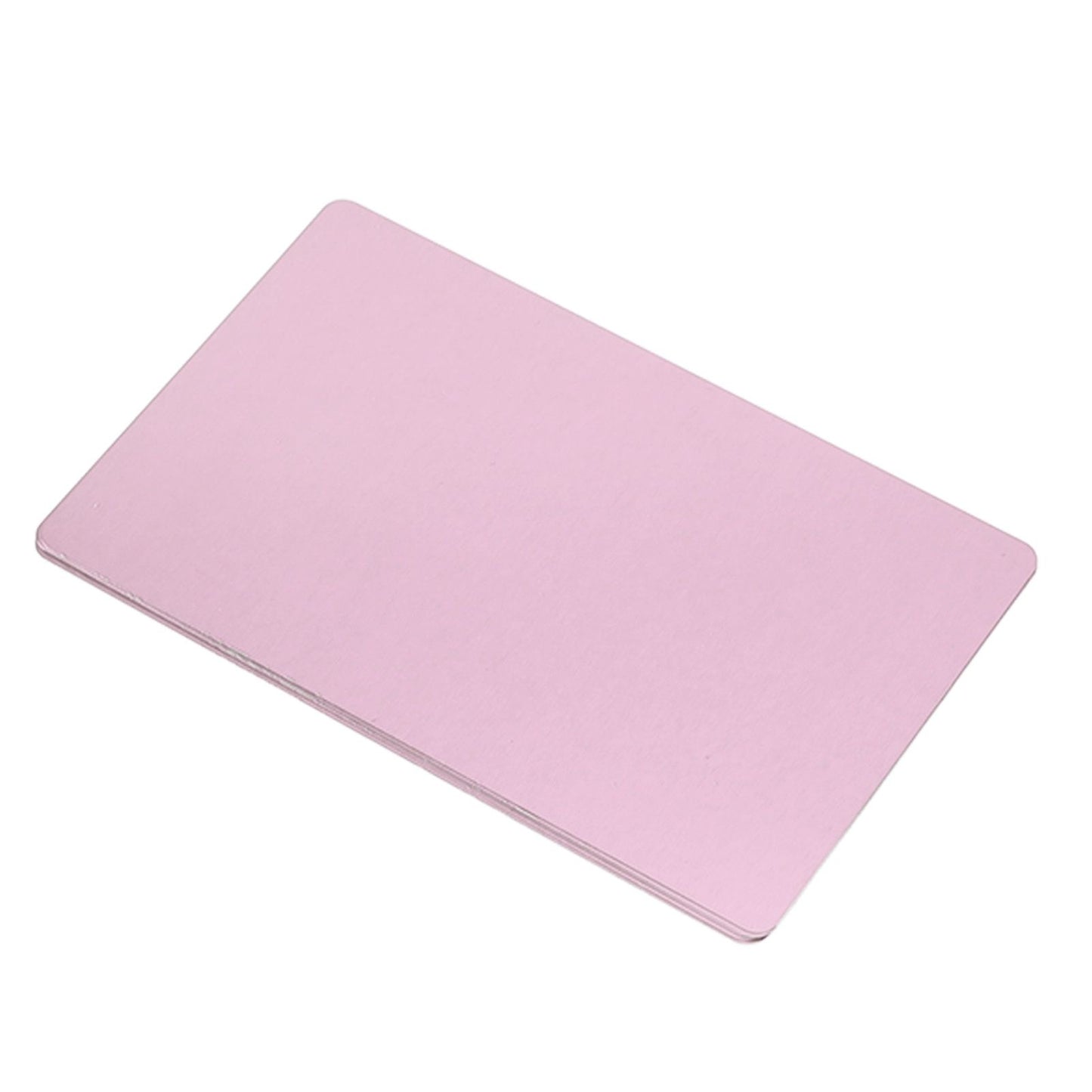 50PCS Business Name Card Laser Engraving Waterproof and Wear Resistant Aluminum Visiting Card for Company Rose Gold