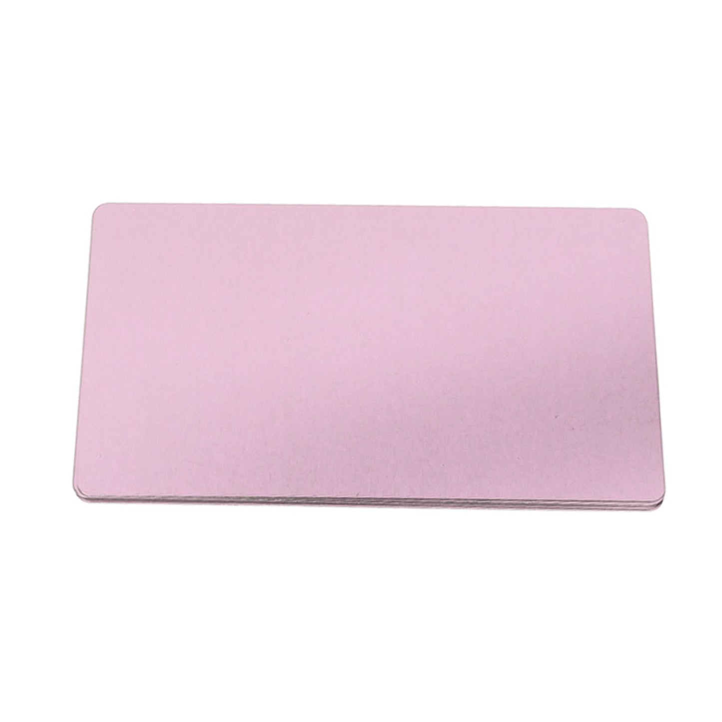 50PCS Business Name Card Laser Engraving Waterproof and Wear Resistant Aluminum Visiting Card for Company Rose Gold