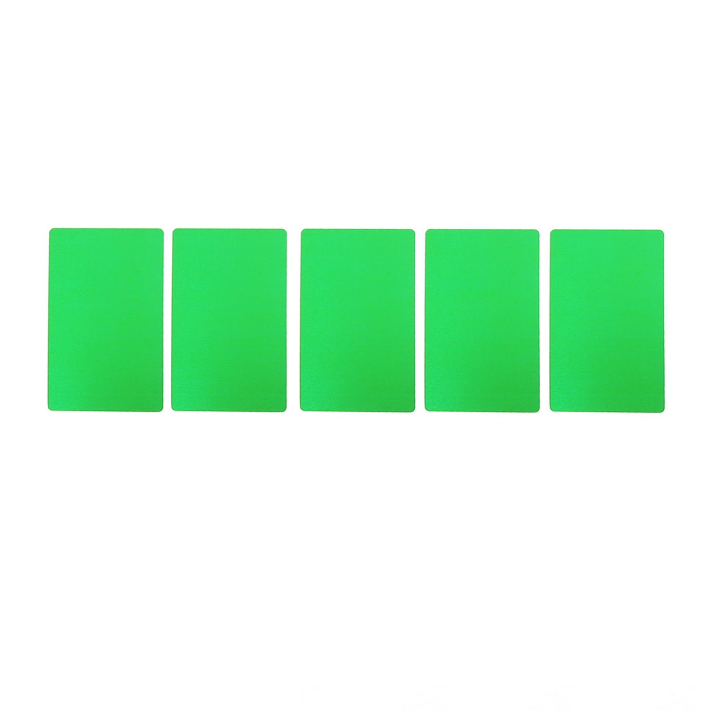 50PCS Business Name Card Laser Engraving Waterproof and Wear Resistant Aluminum Visiting Card for Company Green