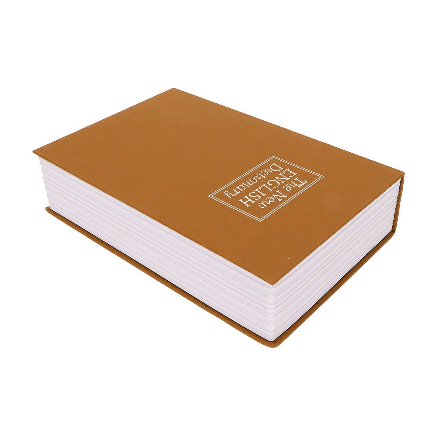 Book Safe Small Diversion Book Safe Storage Lock Box Money Coins Cards Hiding Box with Combination Lock Brown