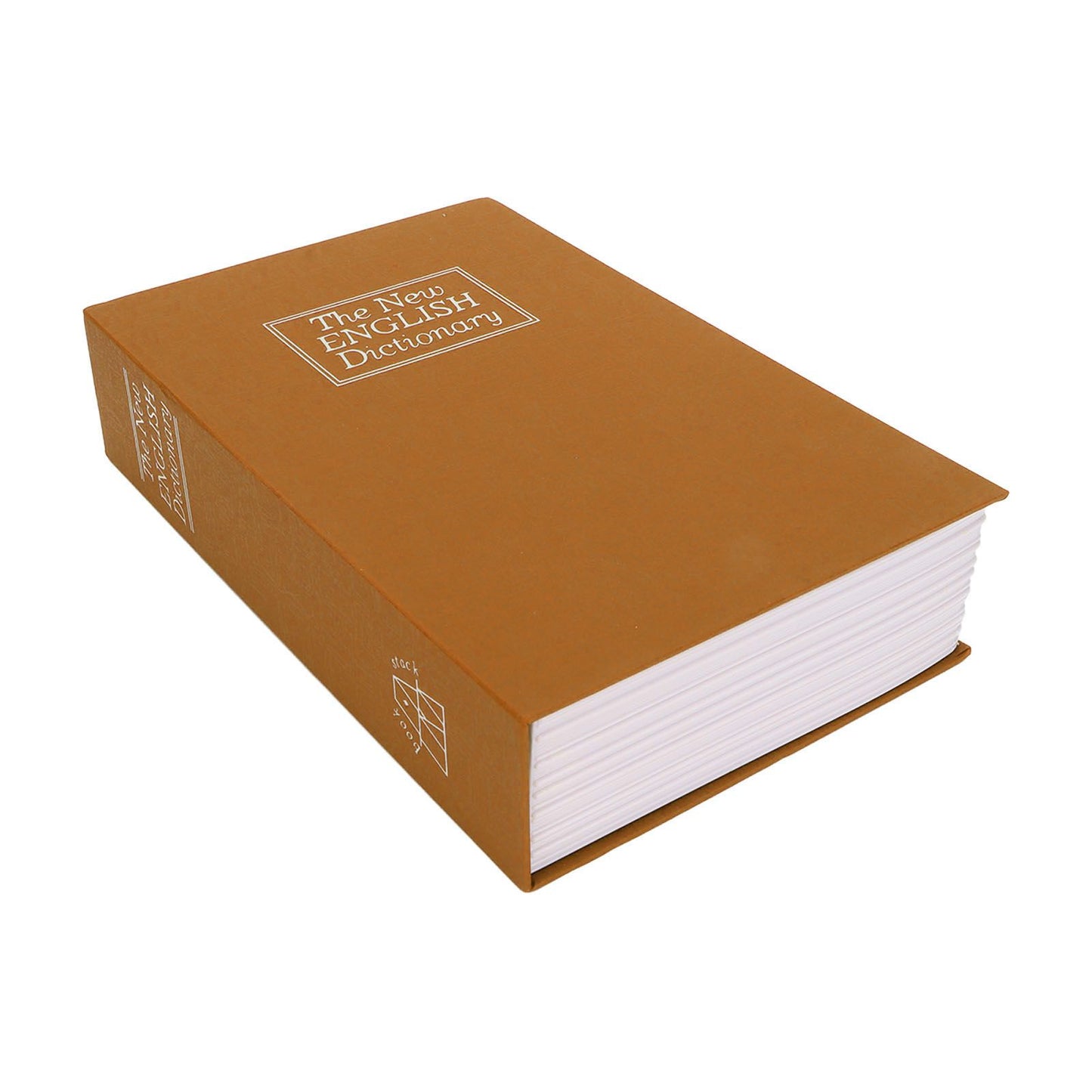 Book Safe Small Diversion Book Safe Storage Lock Box Money Coins Cards Hiding Box with Combination Lock Brown