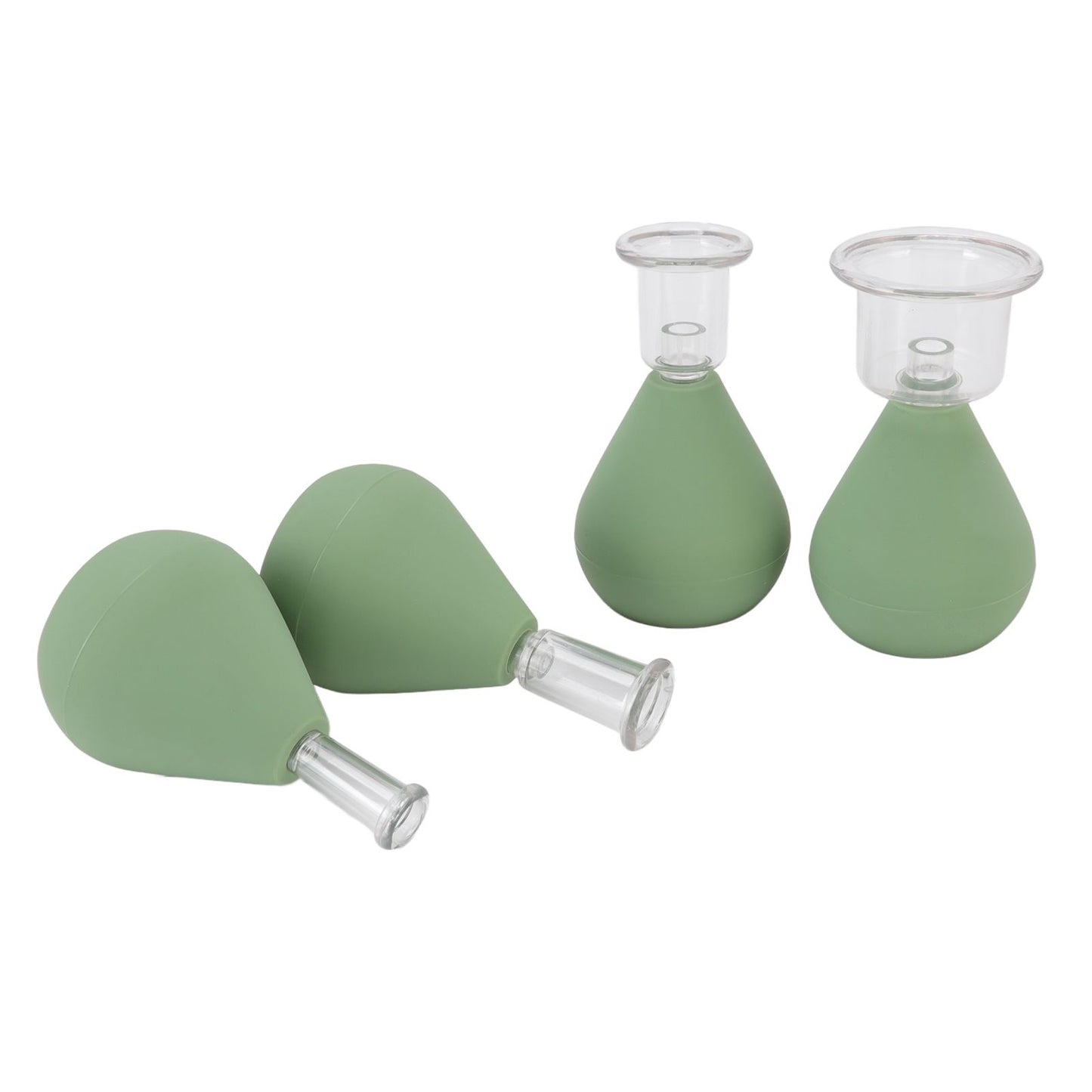 4Pcs Facial Cupping Therapy Set Help Sleep Tighten Skin Reduce Fine Lines Face Vacuum Suction Cup for Home Beauty Salon