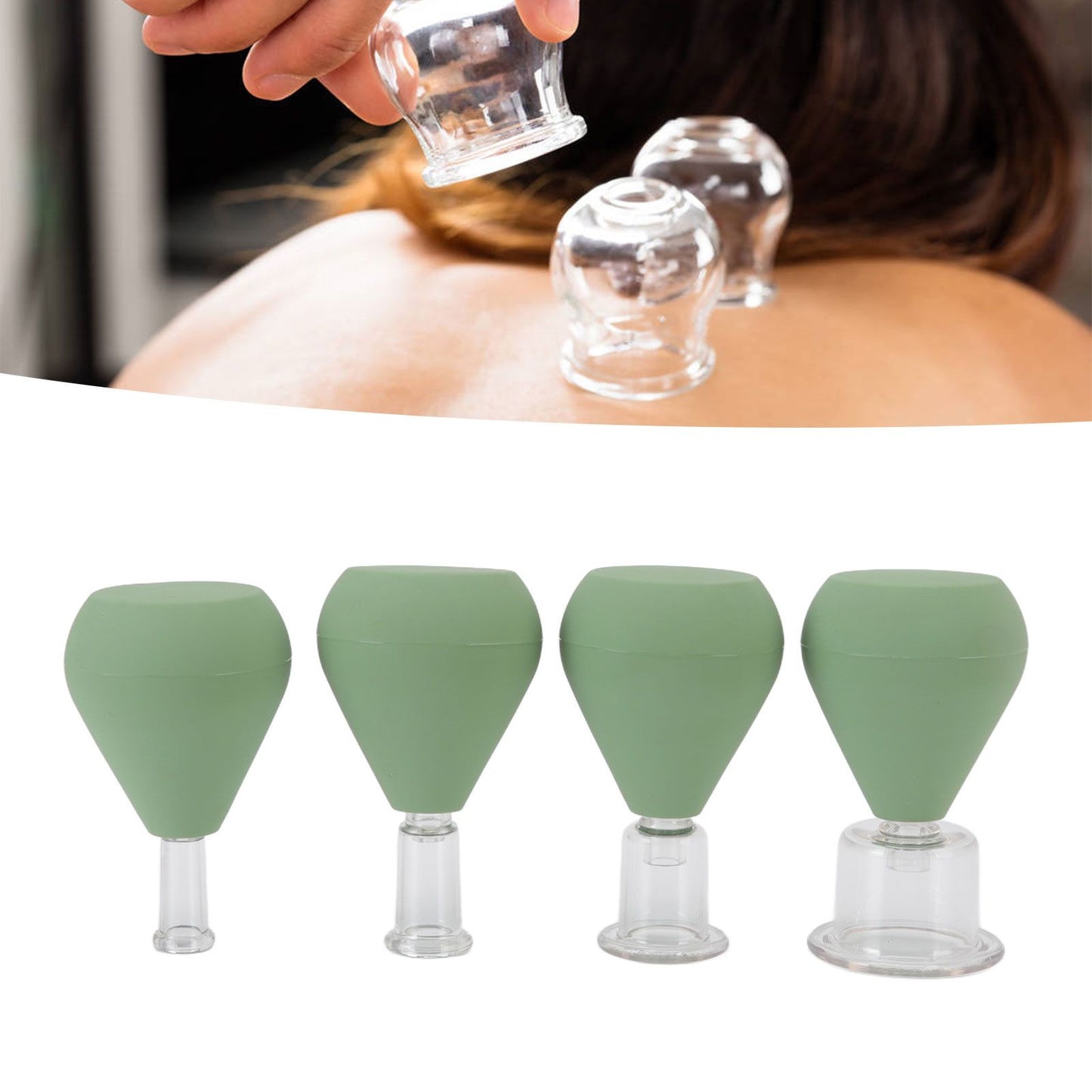 4Pcs Facial Cupping Therapy Set Help Sleep Tighten Skin Reduce Fine Lines Face Vacuum Suction Cup for Home Beauty Salon