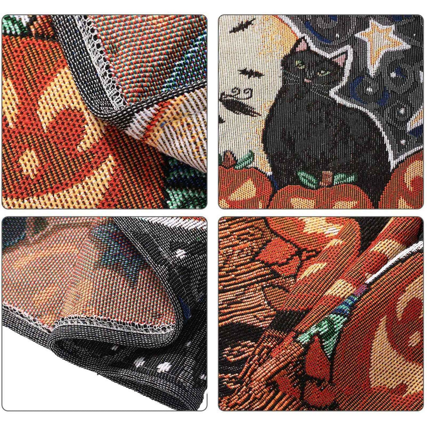 Table Runner Cotton and Linen for Halloween Decorations Home Dining Table 33x180cm