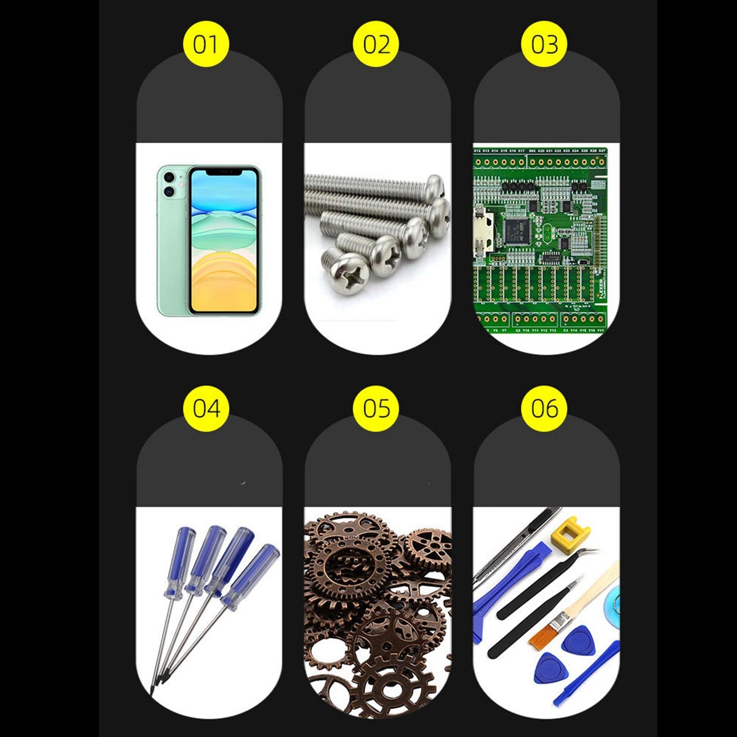 Electronic Components Storage Box Multipurpose Double Layer Rectangular PP Clear Component Containers