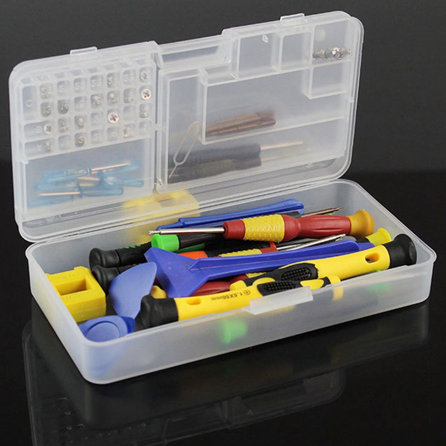 Electronic Components Storage Box Multipurpose Double Layer Rectangular PP Clear Component Containers