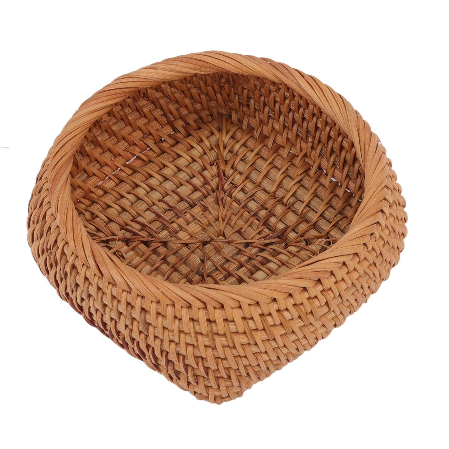 Rattan Storage Basket Hand Woven Simple Exquisite Rattan Organizer Storage Basket for Tea Sets Tableware S