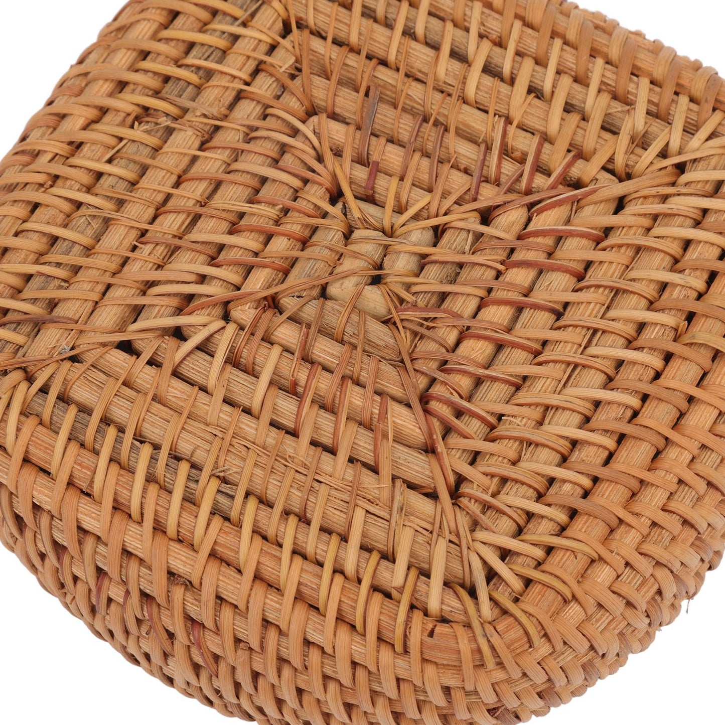 Rattan Storage Basket Hand Woven Simple Exquisite Rattan Organizer Storage Basket for Tea Sets Tableware L