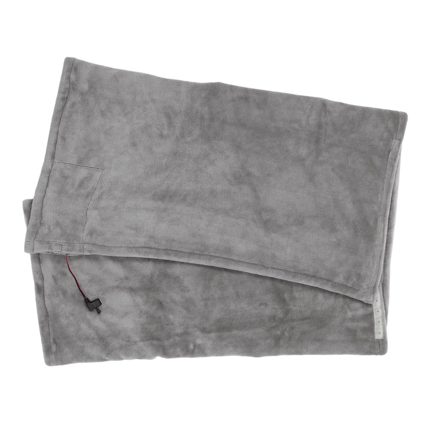 USB Electric Blanket Cozy Soft Portable Temperature Control Machine Washable Heated Shawl Throws for Car Home Travel Light Grey