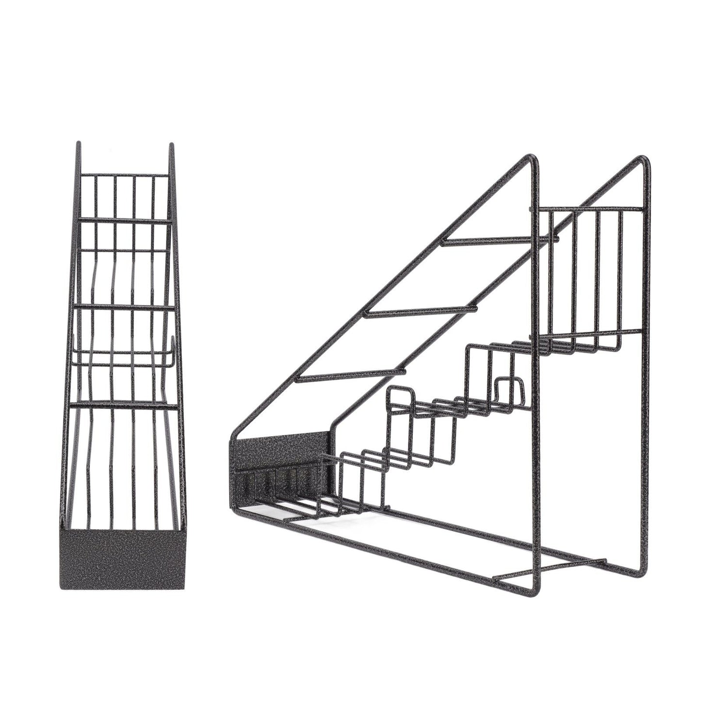 Wire Bottle Holder 4 Compartments Stainless Steel Syrup Bottle Holder Stable Coffee Spice Rack Shelf for Kitchen