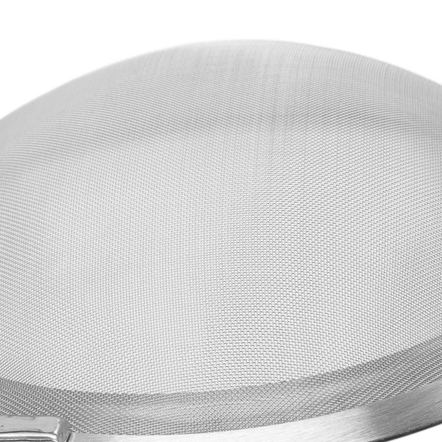60 Mesh Fine Strainer Stainless Steel Handheld Flour Colander with Long Handle for Kitchen 14cm/5.5in