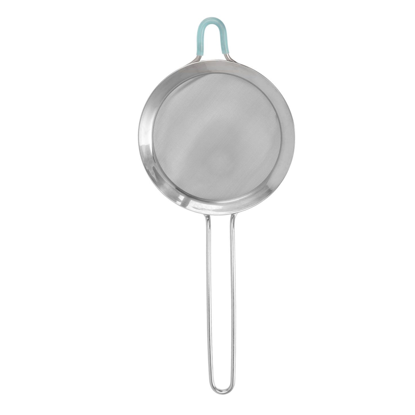 60 Mesh Fine Strainer Stainless Steel Handheld Flour Colander with Long Handle for Kitchen 20cm/7.9in
