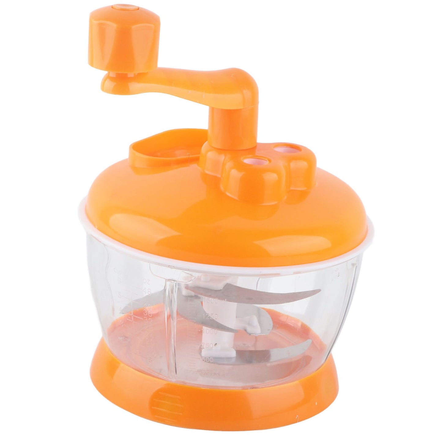 Manual Vegetable Grinder PP Stainless Steel Food Grade Compact Portable Food Vegetable Grinder for Kitchen Restaurant 6 Blades
