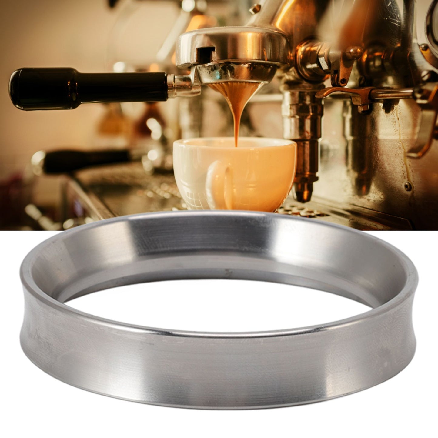 Intelligent Dosing Ring Brewing Bowl Portafilter Magnetic Coffee Powder Dosing Ring Making Tool 58mm