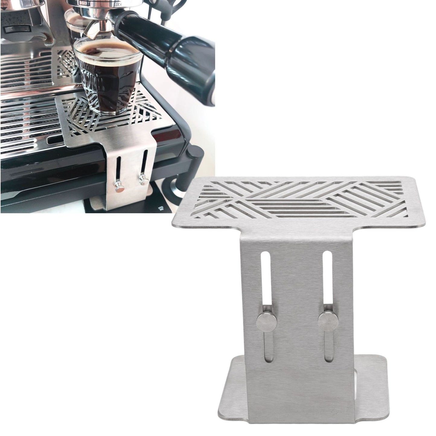 Coffee Machine Electronic Scale Rack 304 Stainless Steel Adjustable Height Coffee Machine Scale Weighing Stand Silver