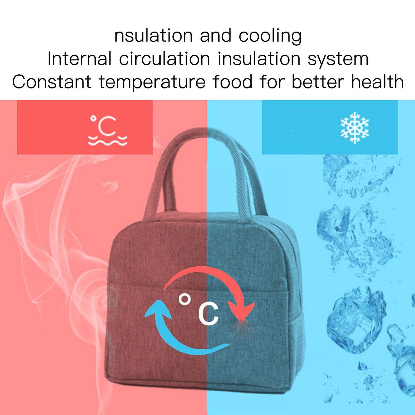 Tote Lunch Bag Reusable Insulated Cooler High Capacity Waterproof for Men Women Work Picnic Beach Dark Blue